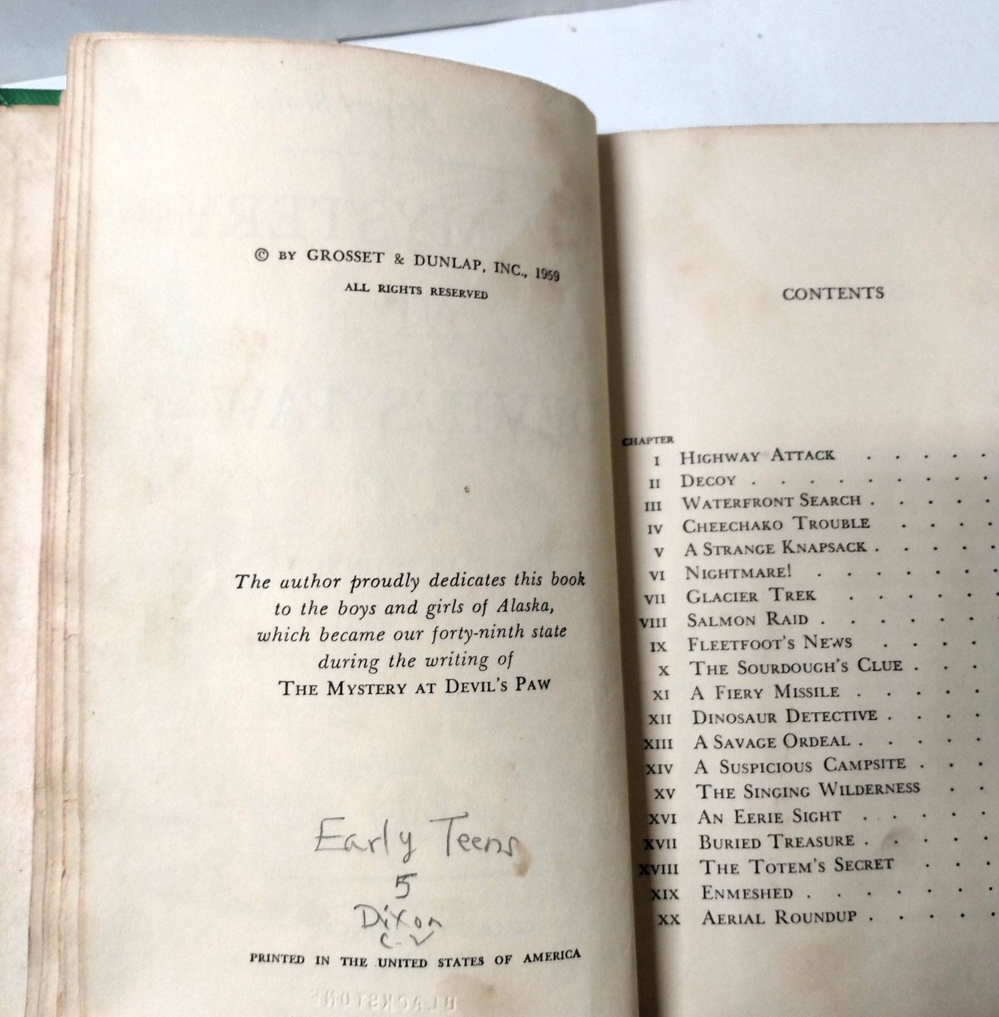 The Hardy Boys The Mystery at Devil's Paw Franklin W Dixon 1959 Ex-Library - TulipStuff