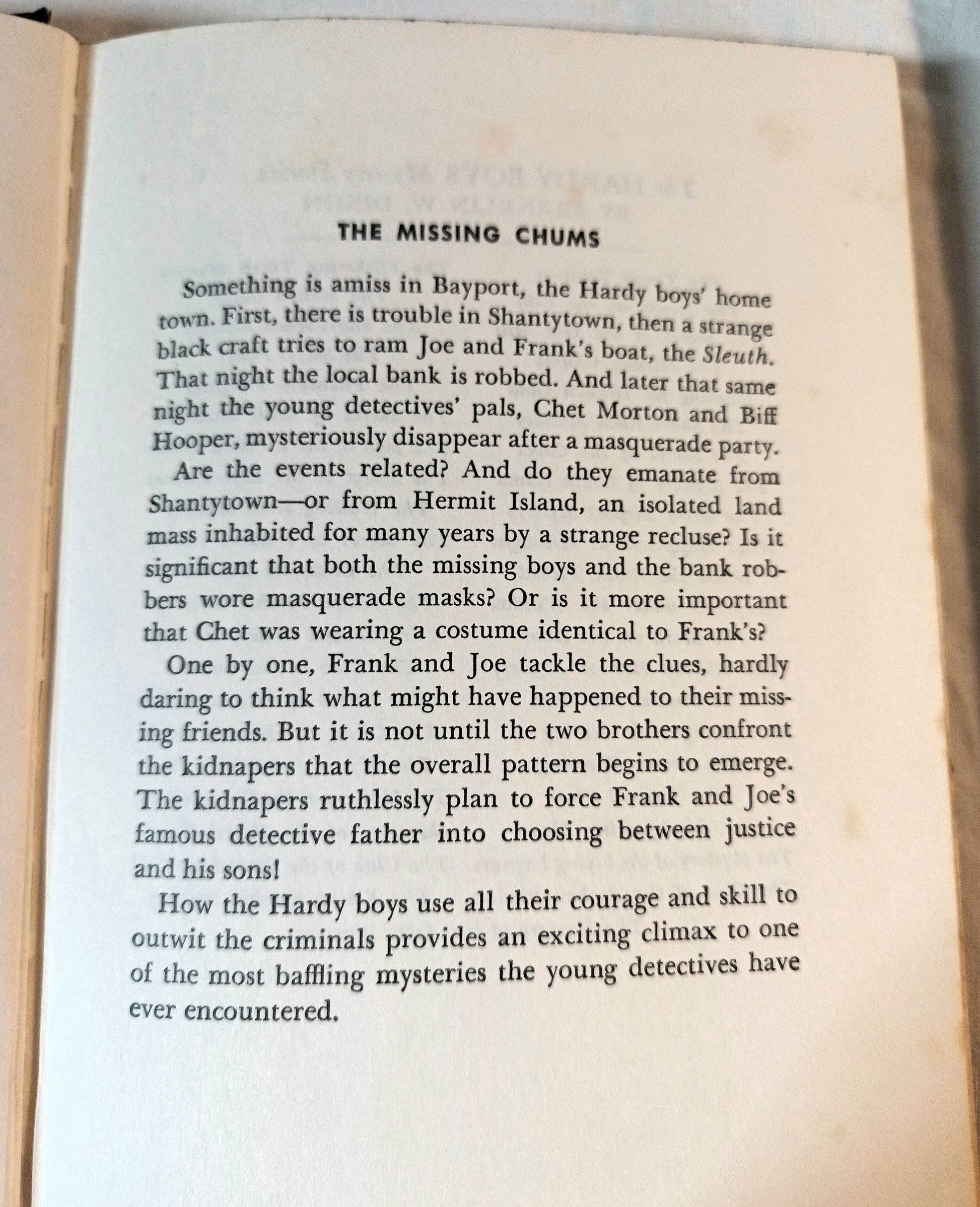 The Hardy Boys #4 The Missing Chums Franklin W Dixon 1972 - TulipStuff
