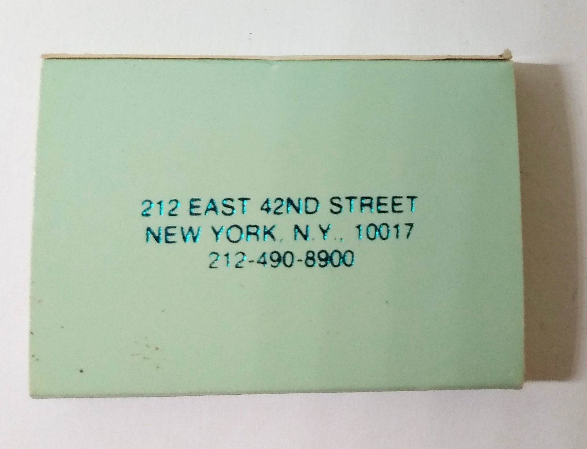 Harley Of New York A Helmsley Hotel E 42nd St Manhattan Matchbook 1980's - TulipStuff