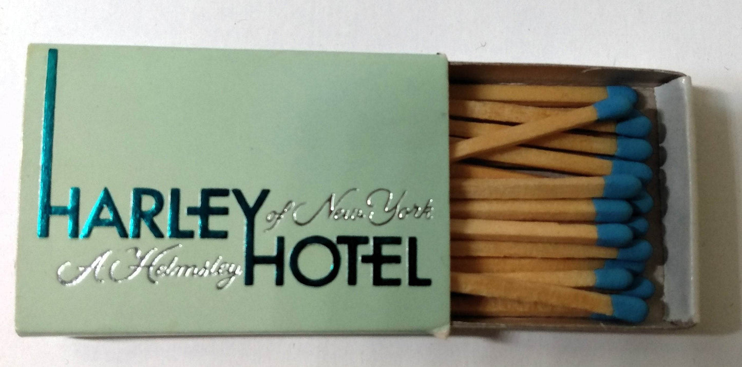 Harley Of New York A Helmsley Hotel E 42nd St Manhattan Matchbook 1980's - TulipStuff