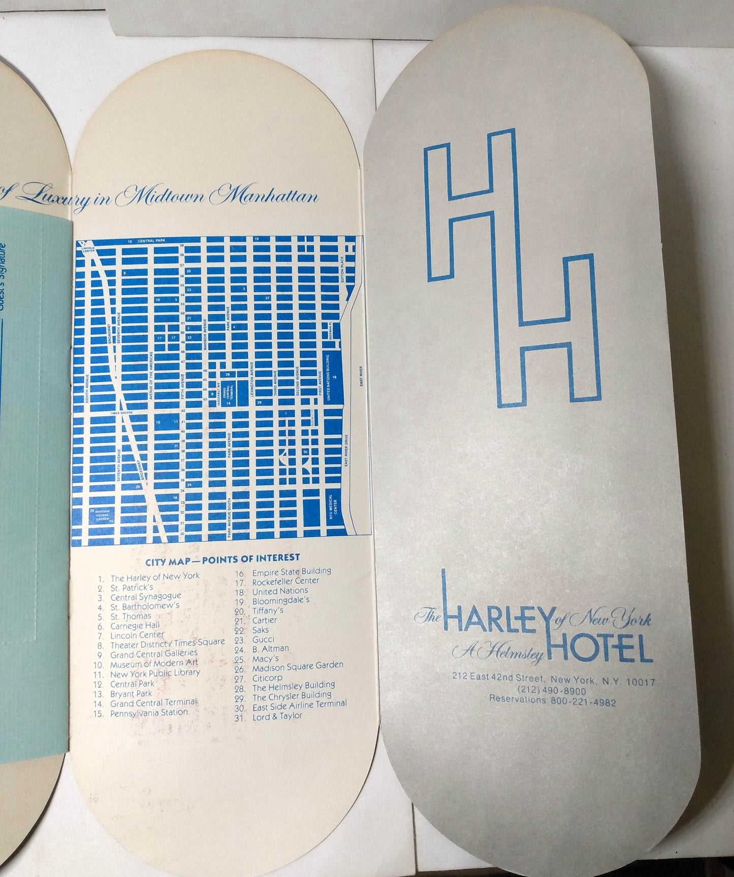 The Harley Of New York A Helmsley Hotel Guest Services Guide 1982 - TulipStuff