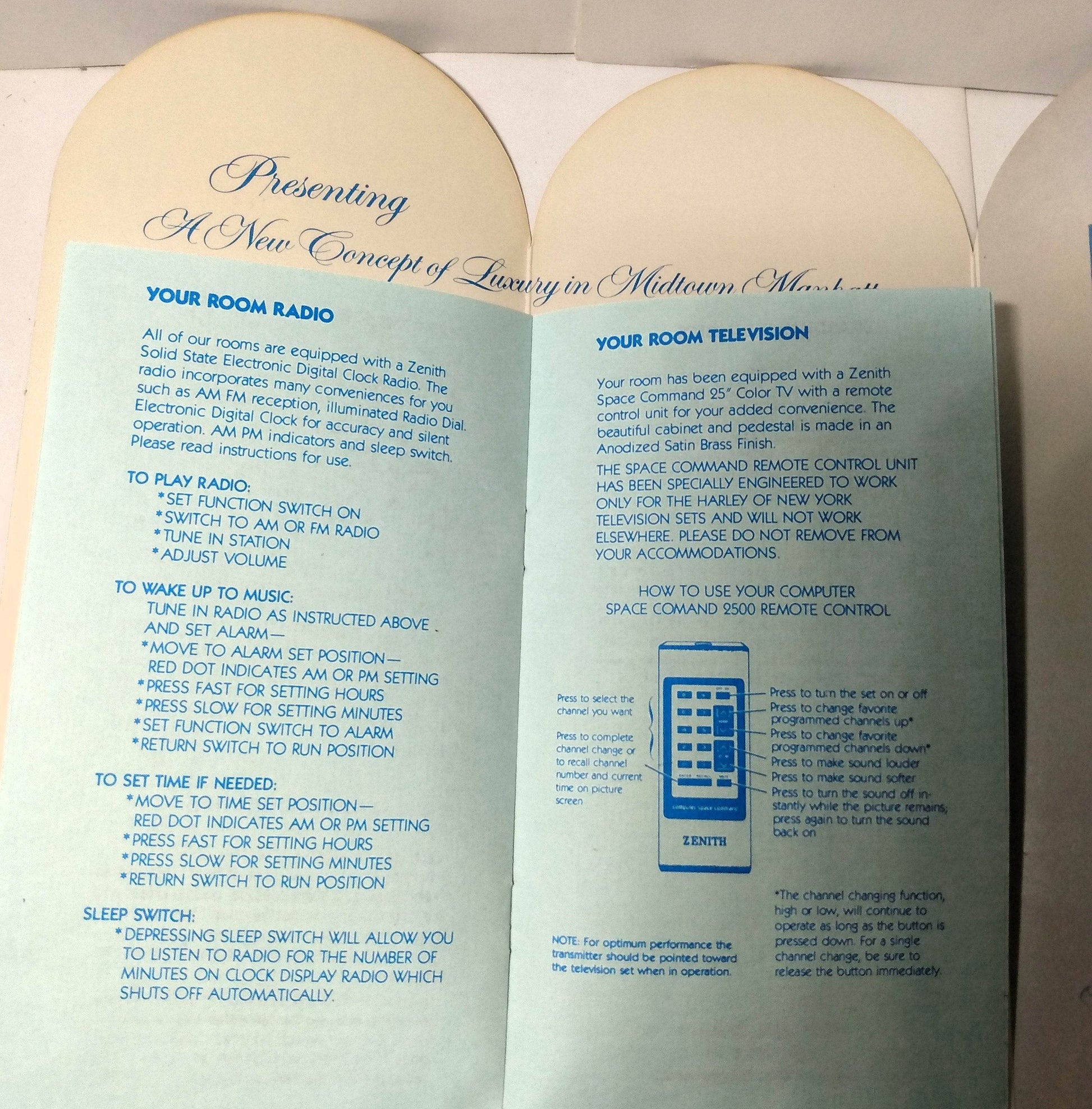 The Harley Of New York A Helmsley Hotel Guest Services Guide 1982 - TulipStuff