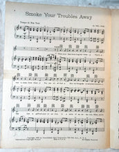 Load image into Gallery viewer, Smoke Your Troubles Away Henry George Cigar Theme Song Sheet Music 1930 - TulipStuff
