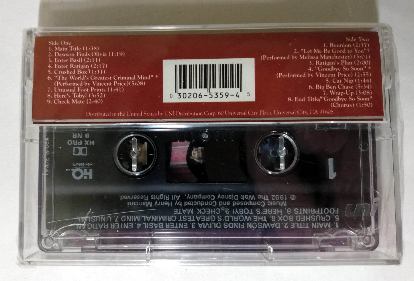 The Adventures Of The Great Mouse Detective Soundtrack Henry Mancini CASSETTE - TulipStuff