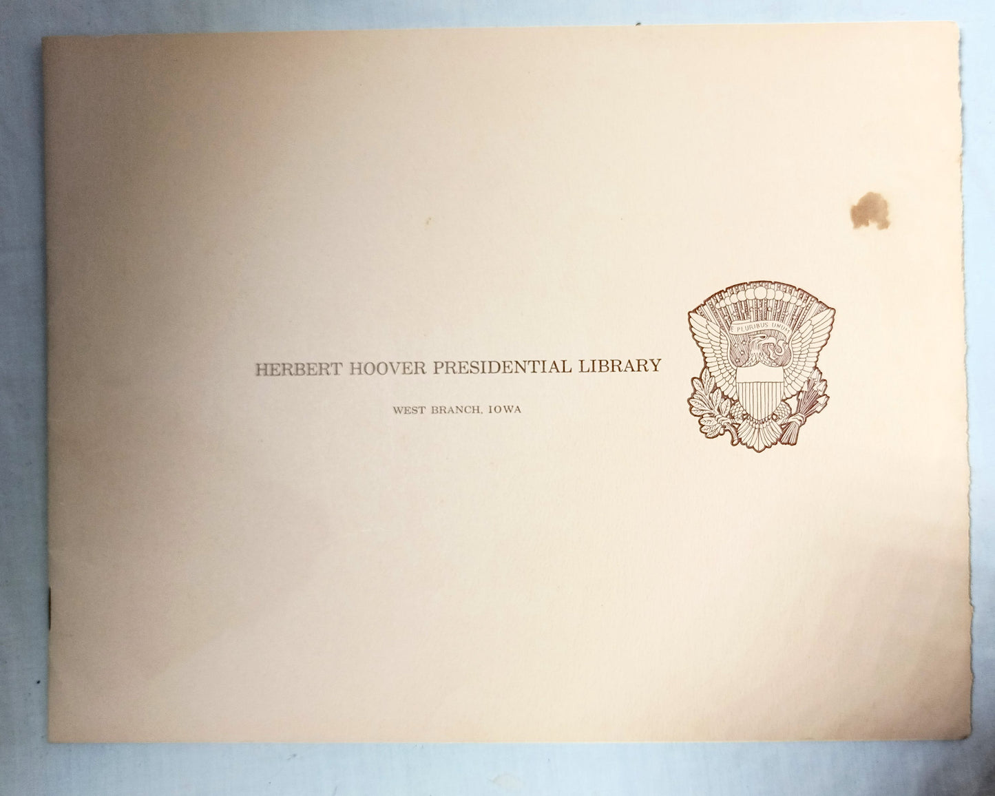 Herbert Hoover Presidential Library Dedication Ceremony Program 1962 - TulipStuff