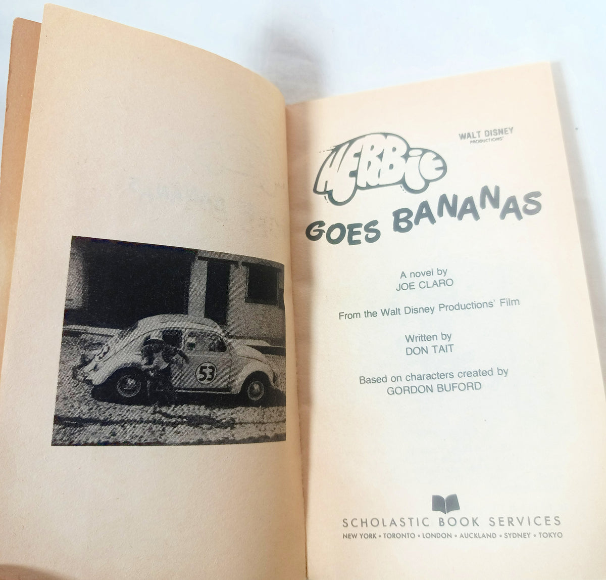 Herbie Goes Bananas Walt Disney Productions Paperback Joe Claro 1980 - TulipStuff