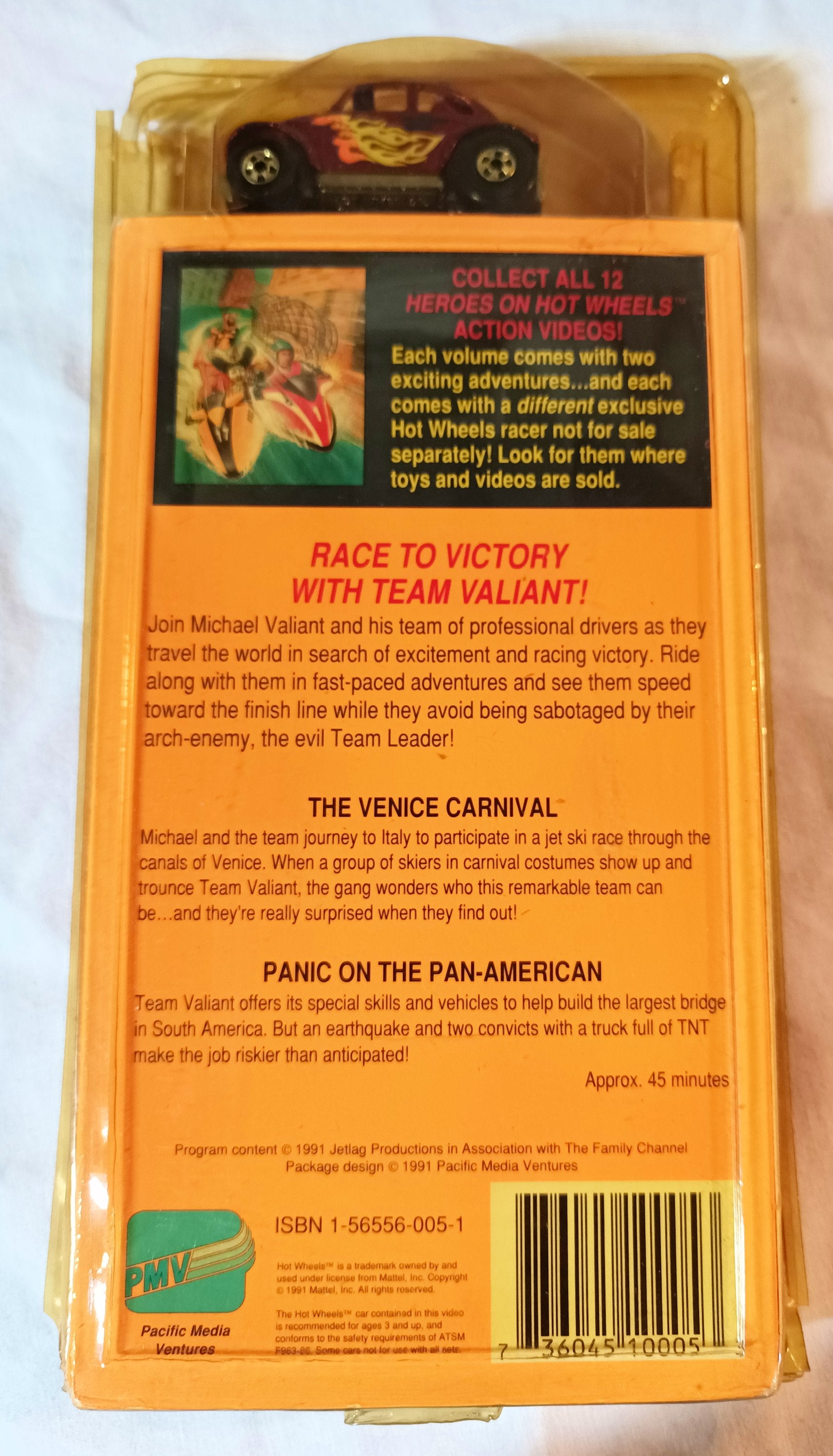 Heroes On Hot Wheels 2-Episode VHS w/ Purple VW Baja Bug Car 1991 - TulipStuff