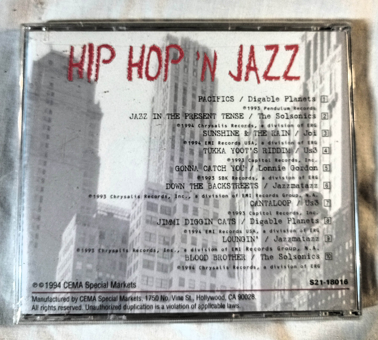 Hip Hop 'N Jazz Compilation Acid Jazz CD 1994 Digable Planets Us3 Joi - TulipStuff