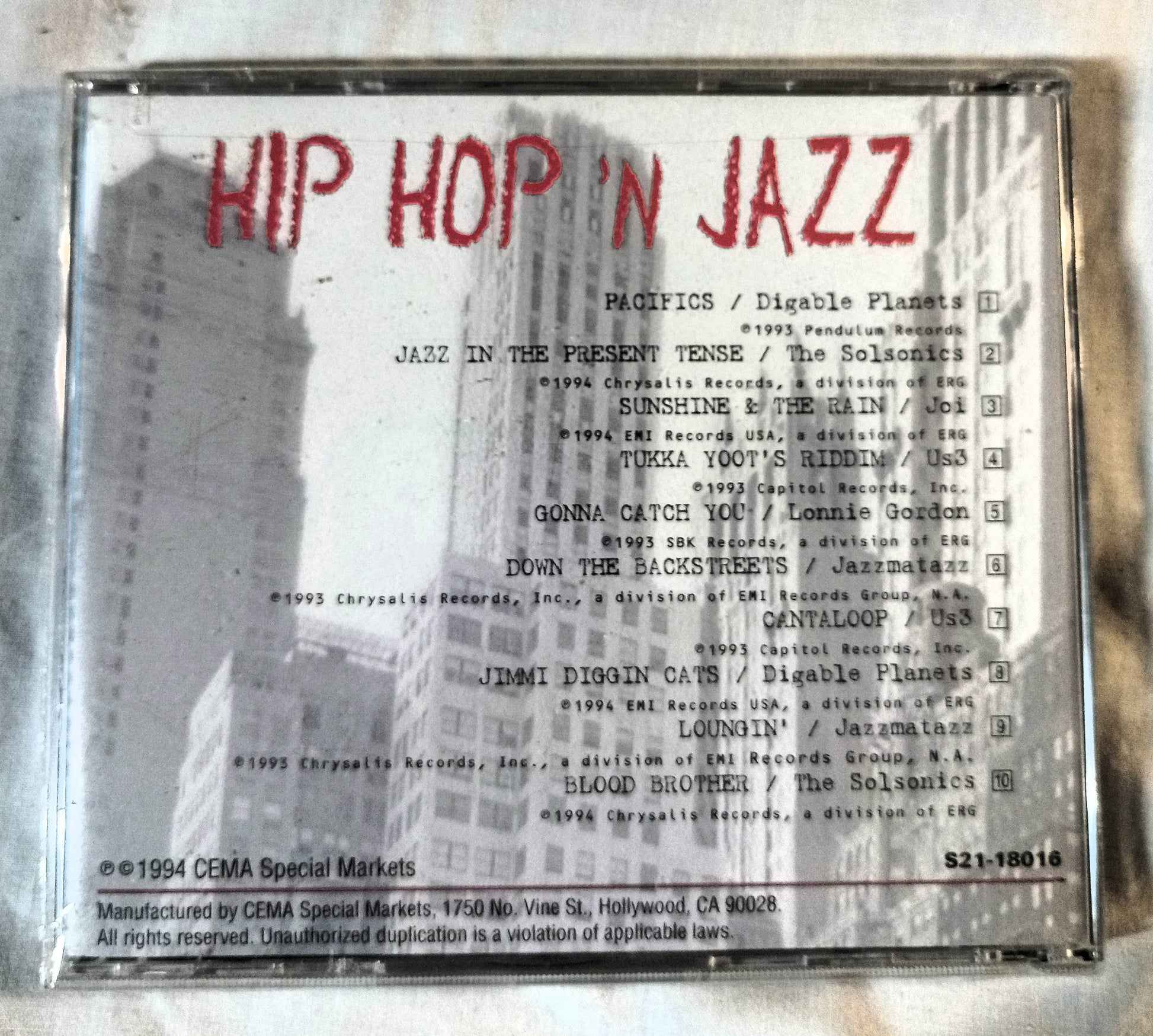 Hip Hop 'N Jazz Compilation Acid Jazz CD 1994 Digable Planets Us3 Joi - TulipStuff