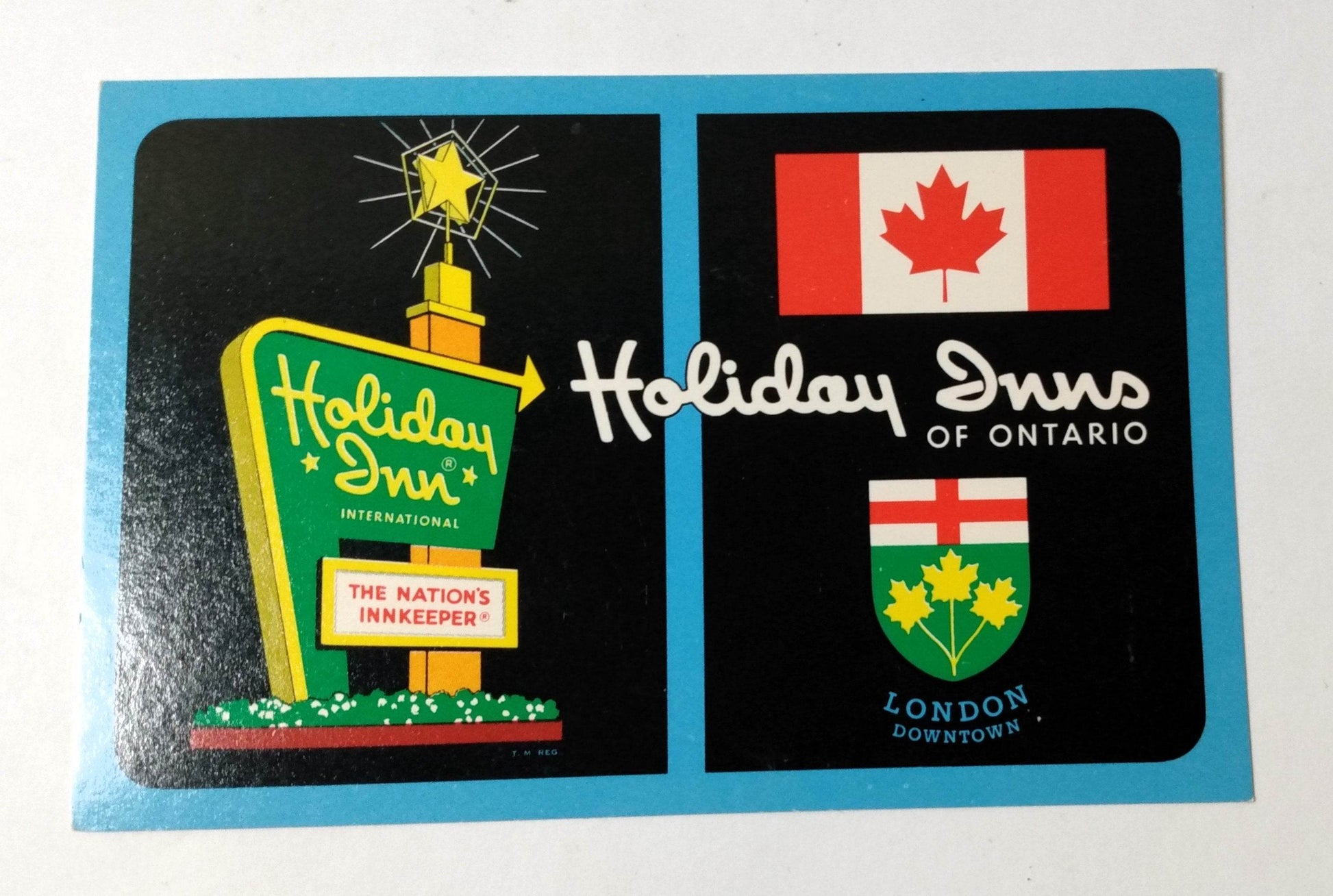 Holiday Inn Ontario Downtown London King St 1960's Postcard - TulipStuff