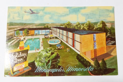 Holiday Inn Minneapolis Minnesota US494 & 34th Ave 1960's Postcard - TulipStuff