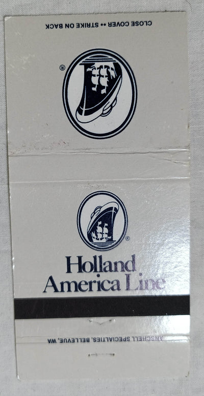 Holland America Line Cruise Ships 30-Strike Matchbook Cover 1980's - TulipStuff