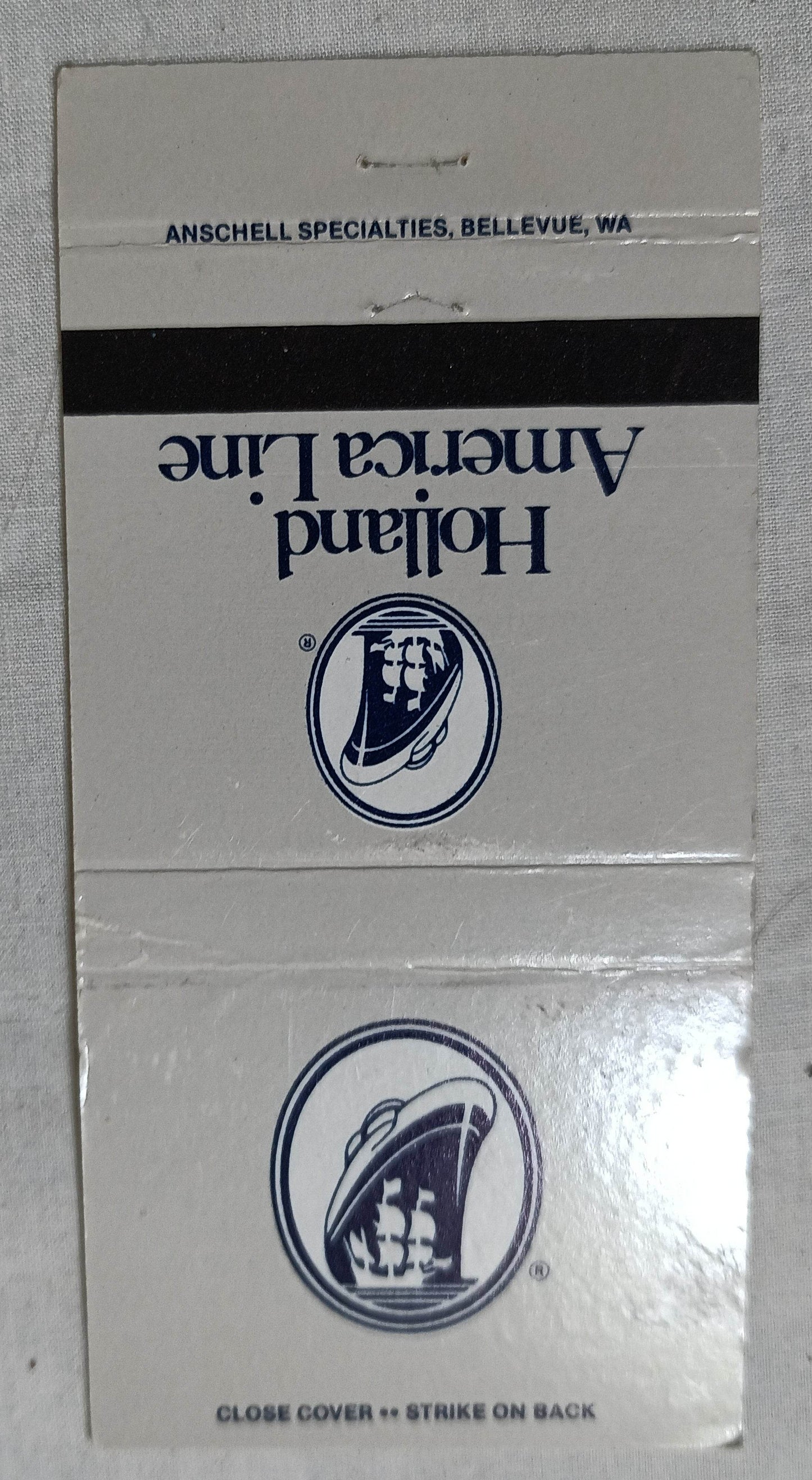 Holland America Line Cruise Ships 30-Strike Matchbook Cover 1980's - TulipStuff