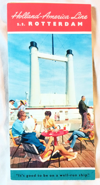 Holland America Line ss Rotterdam Cruise Ship Brochure 1962 - TulipStuff
