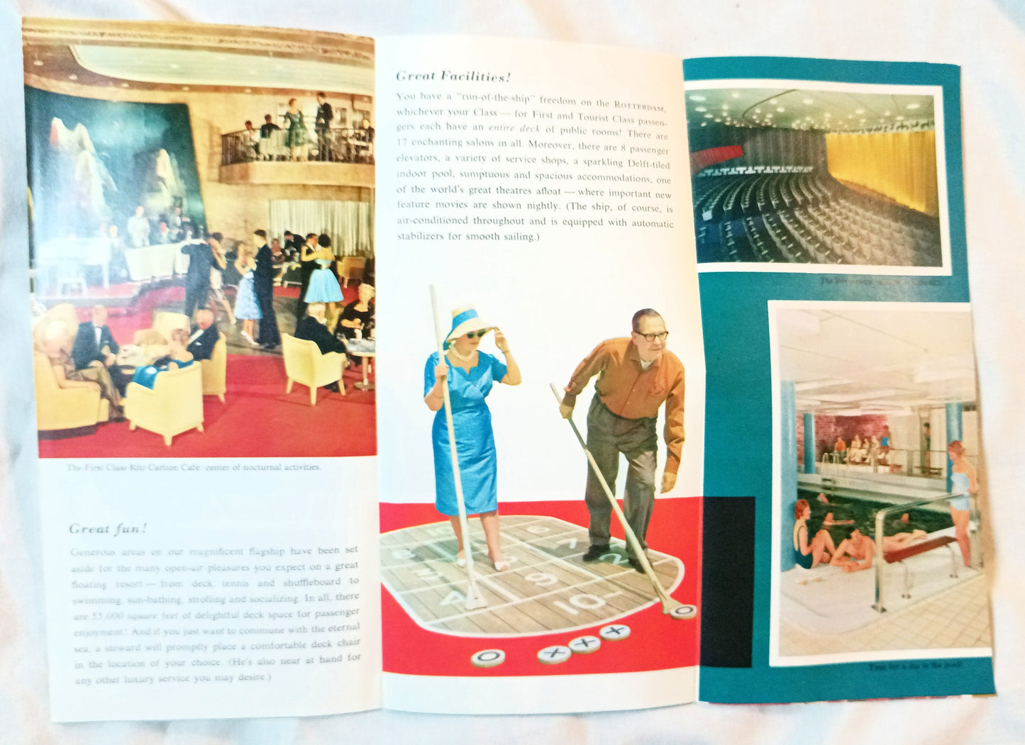 Holland America Line ss Rotterdam Cruise Ship Brochure 1962 - TulipStuff