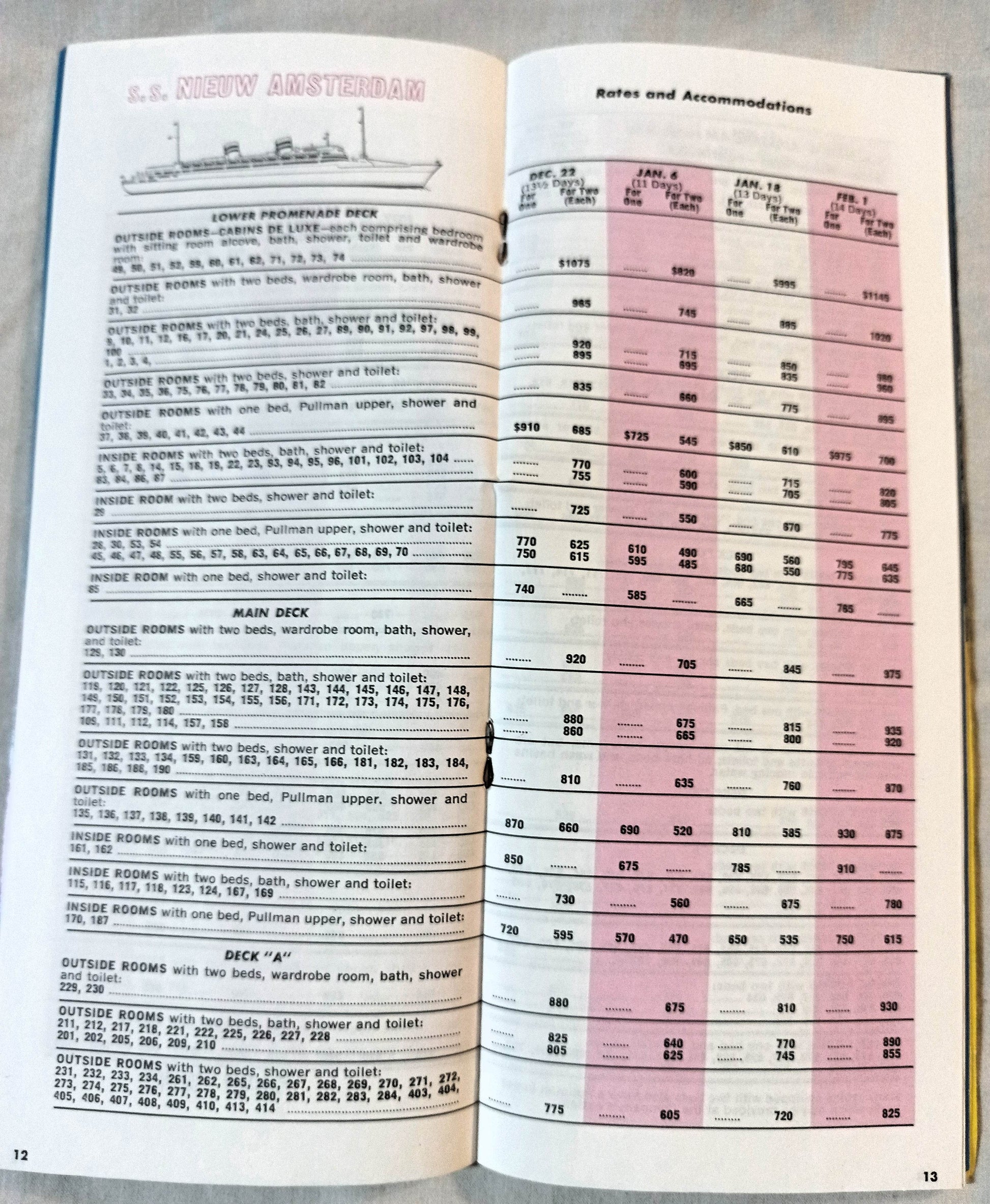 Holland America Fall/Winter 1966-67 West Indies Cruises Brochure - TulipStuff