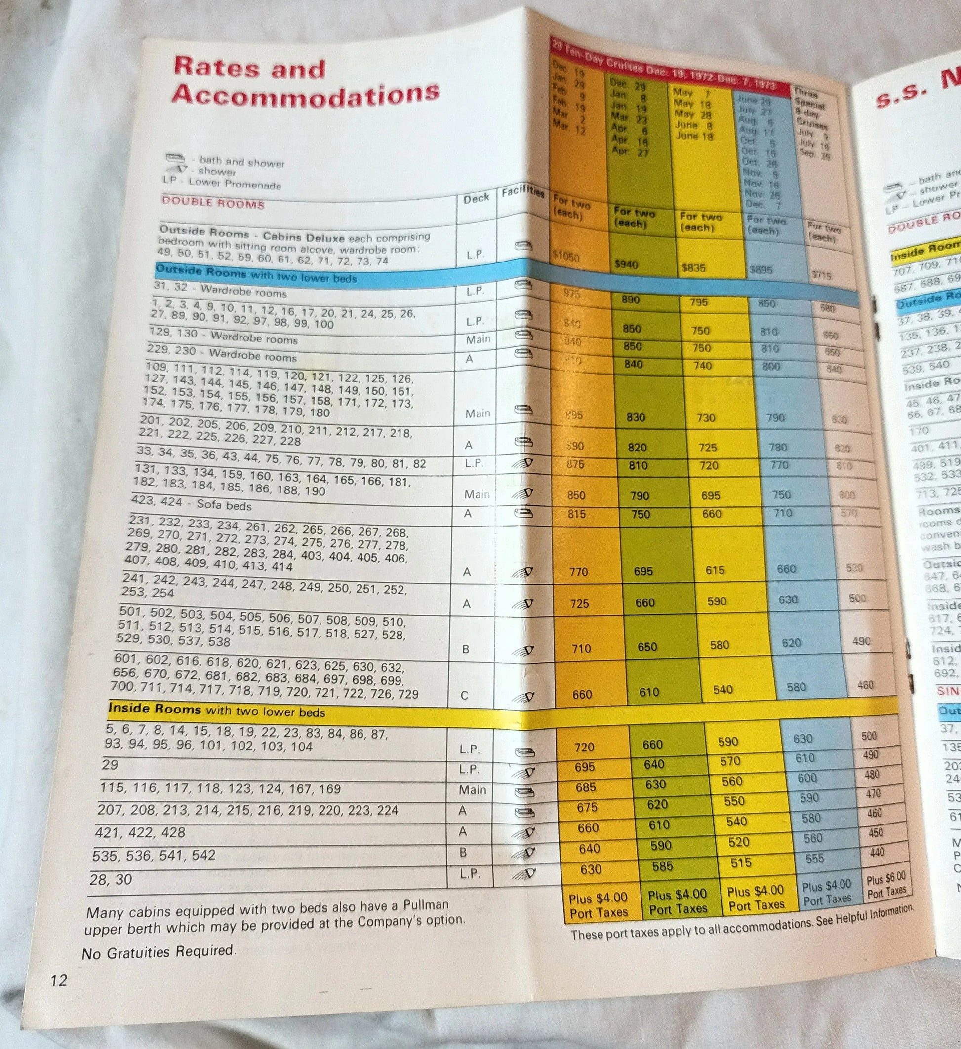Holland America ss Nieuw Amsterdam 1972-73 West Indies Cruises Brochure - TulipStuff