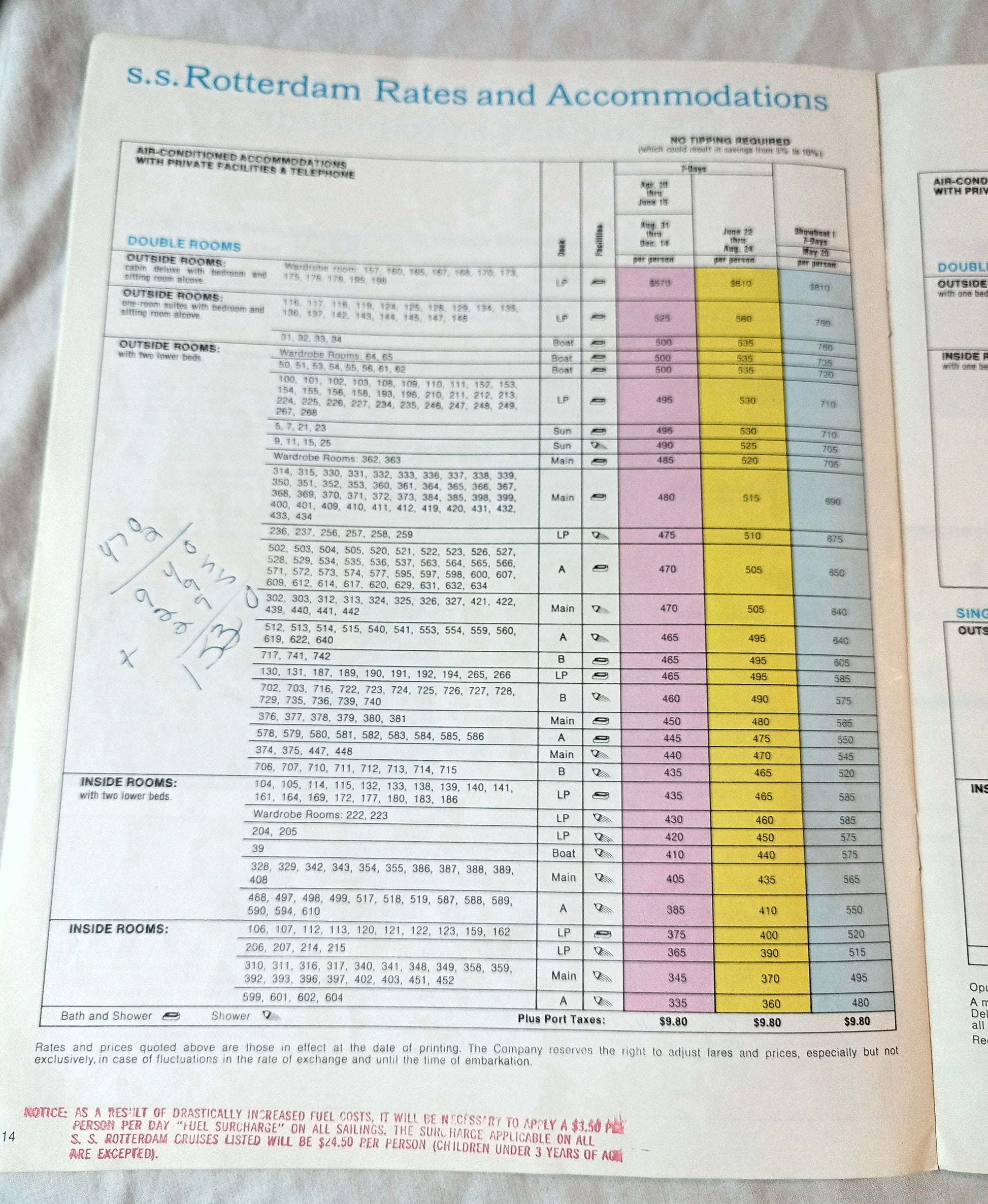 Holland America Cruises ss Rotterdam 1974 Nassau Bermuda Brochure - TulipStuff