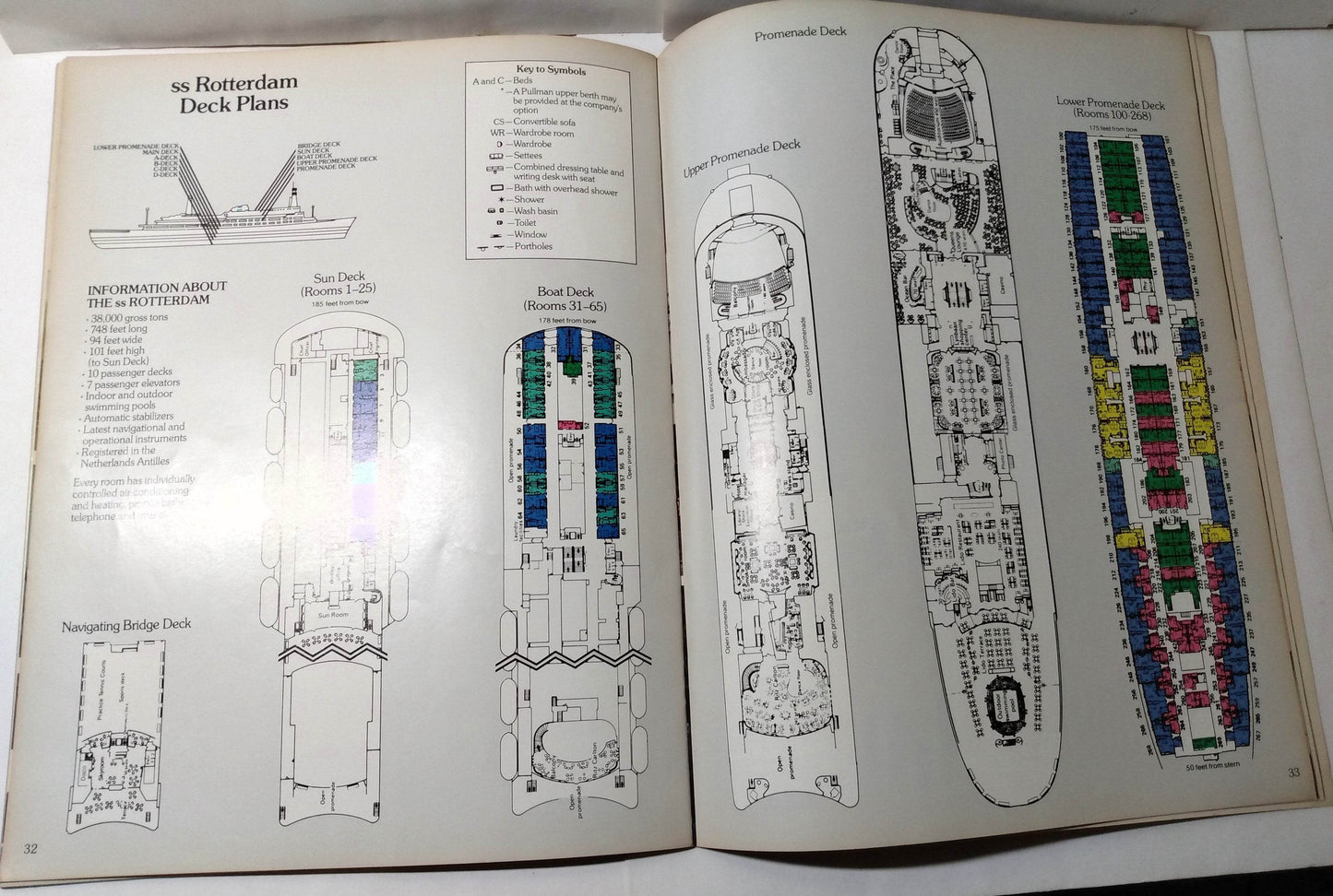 Holland America Rotterdam Veendam Volendam 1981 Caribbean Bermuda Brochure - TulipStuff