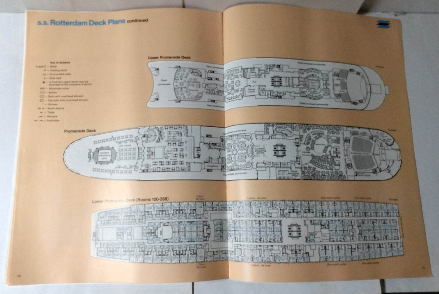 Holland America Cruises ss Rotterdam 1975 Nassau Bermuda Brochure - TulipStuff