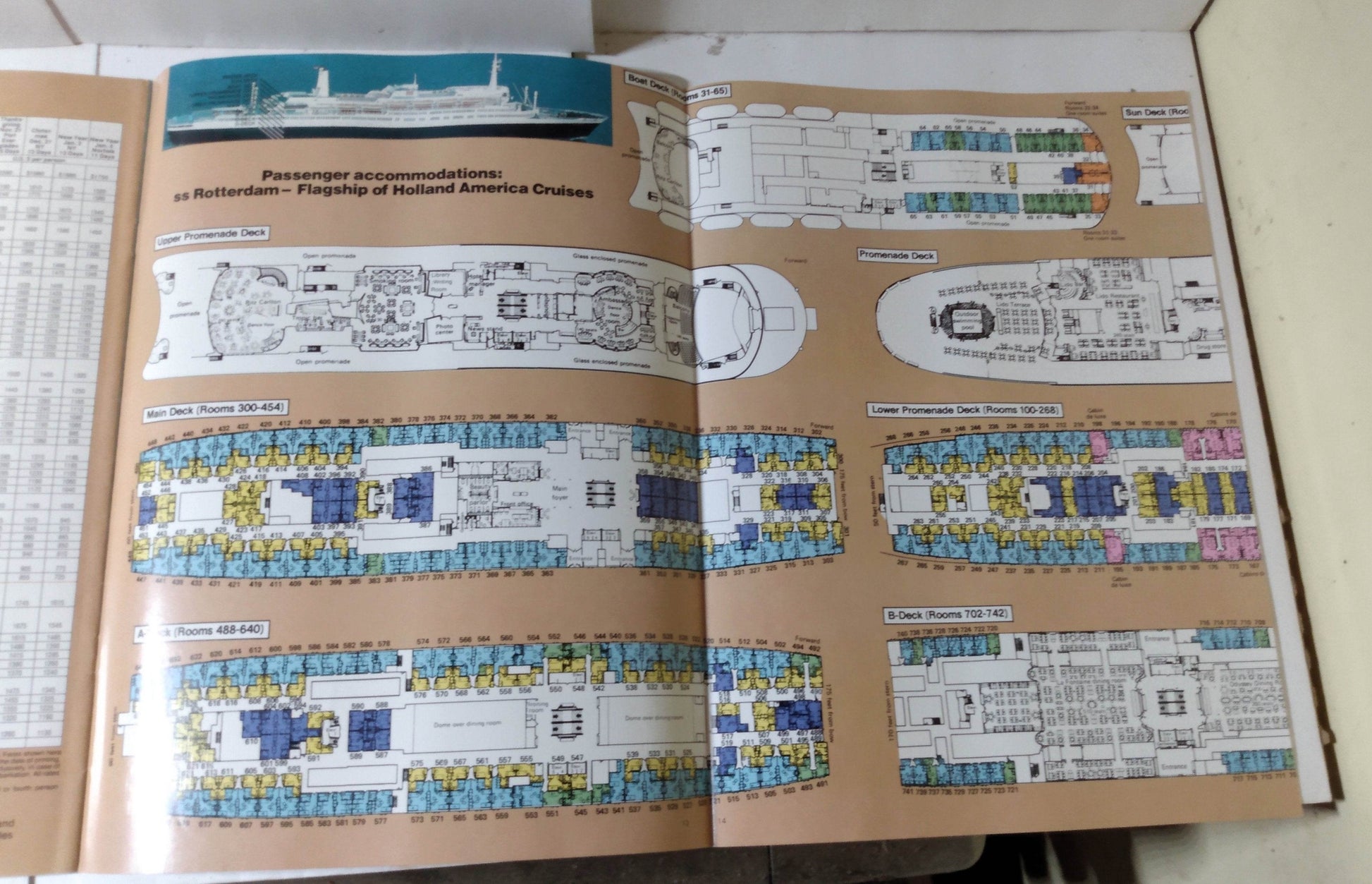 Holland America ss Rotterdam 1977-78 Caribbean Holday Cruises Brochure - TulipStuff