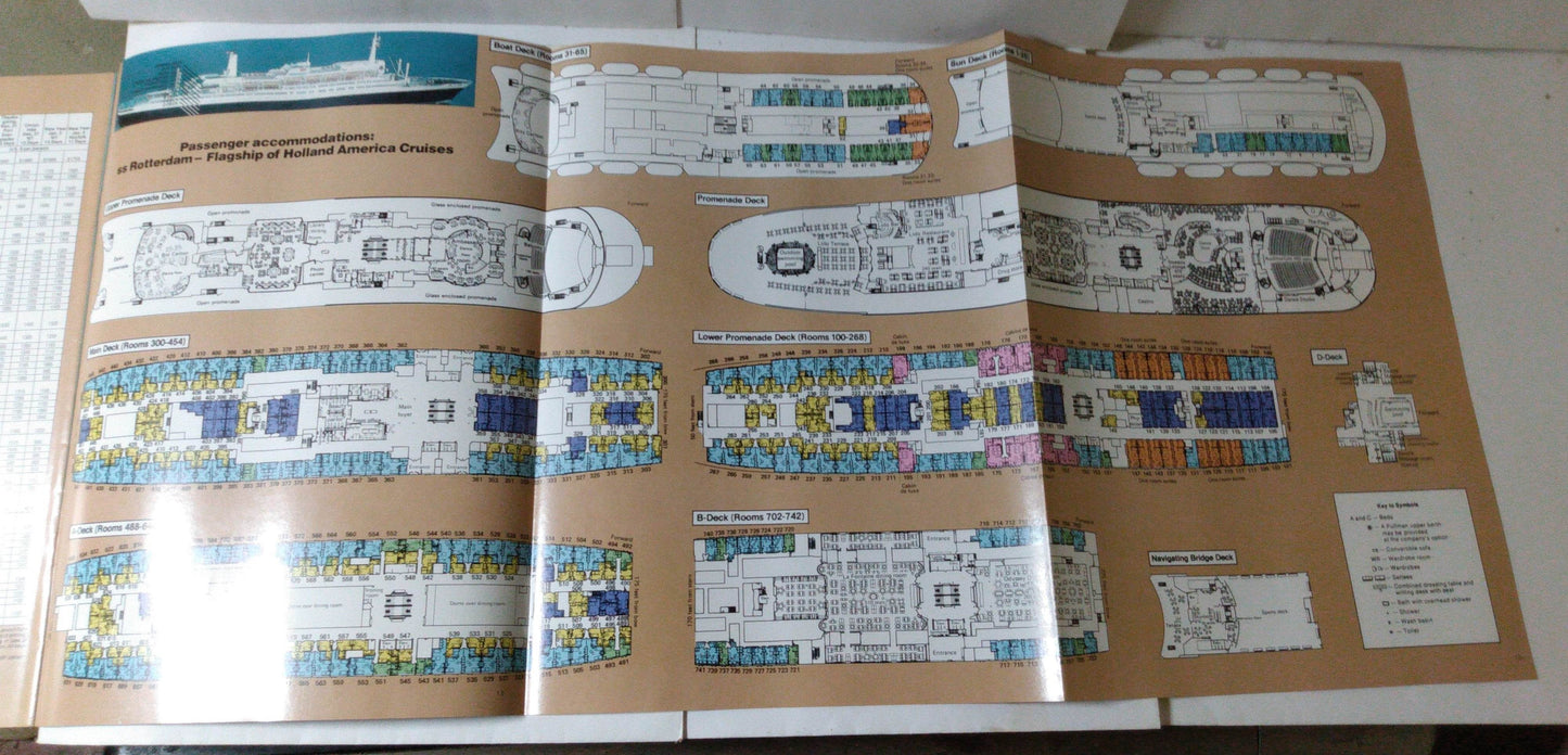Holland America ss Rotterdam 1977-78 Caribbean Holday Cruises Brochure - TulipStuff