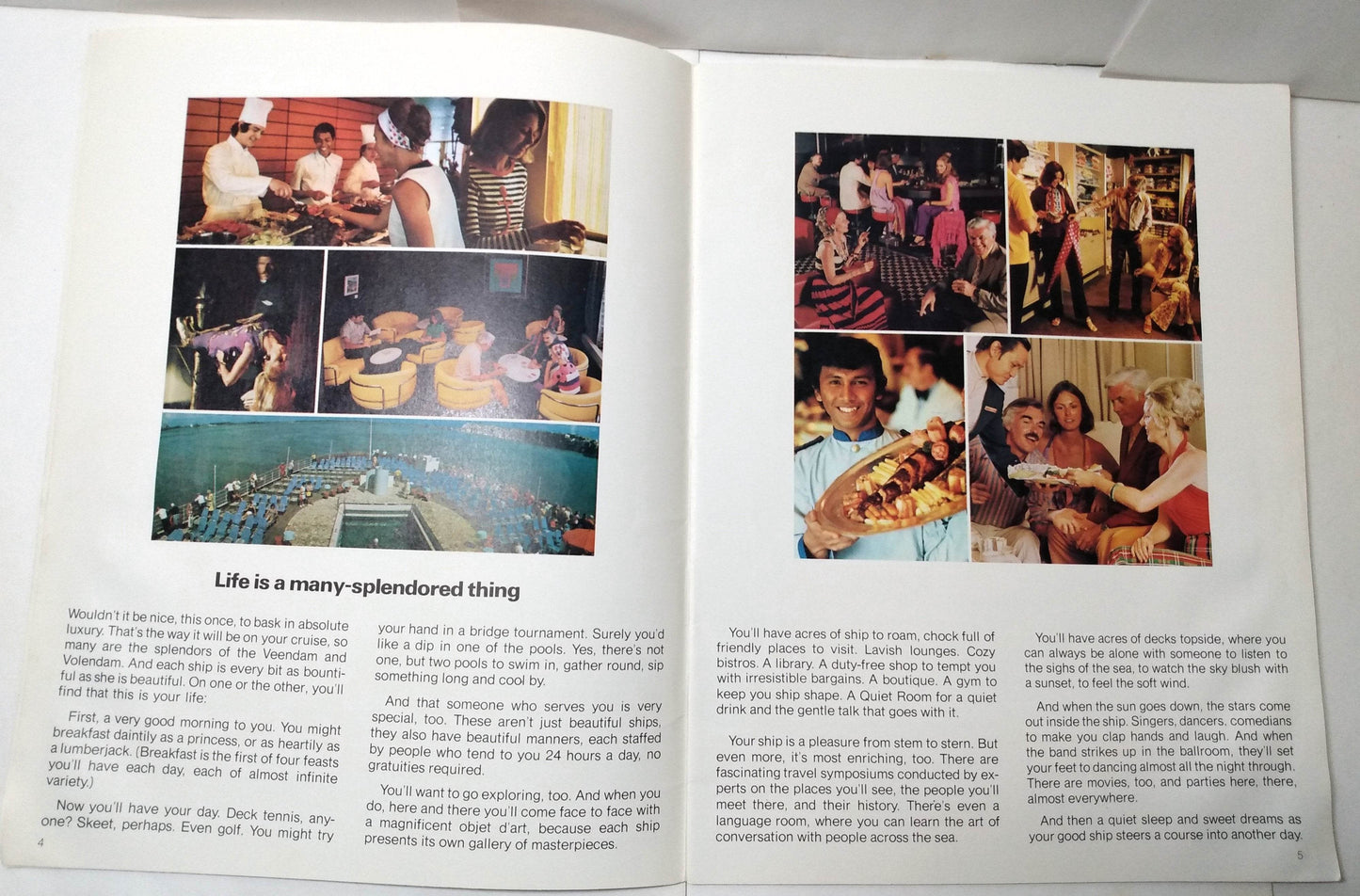 Holland America Veendam Volendam 1973 Mediterranean Cruises Brochure - TulipStuff