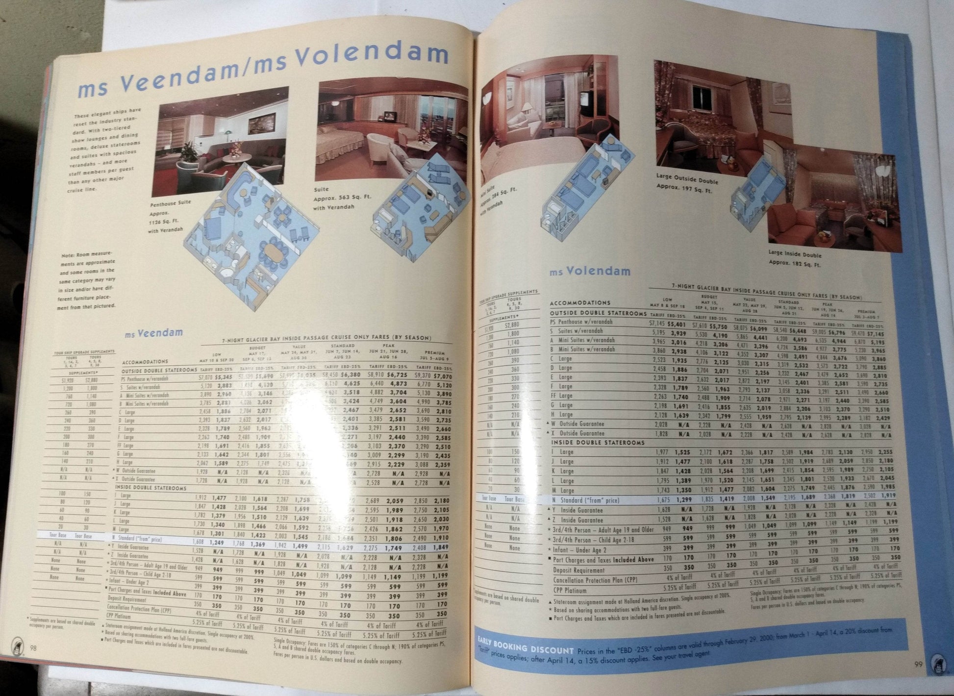 Holland America Cruises And CruiseTours 2000 Alaska Brochure - TulipStuff