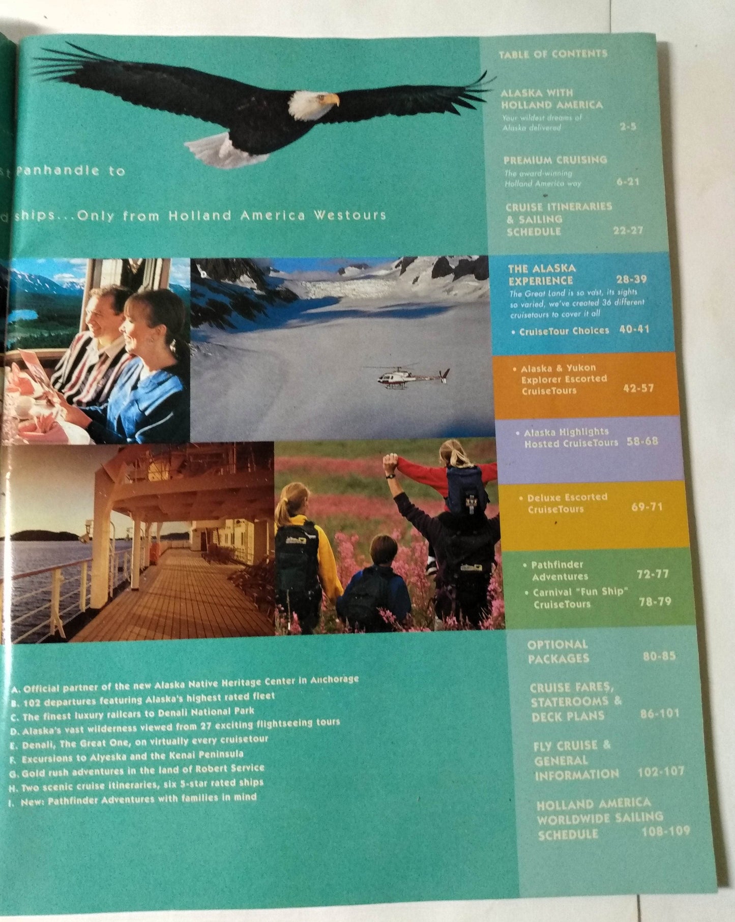 Holland America Cruises And CruiseTours 2000 Alaska Brochure - TulipStuff