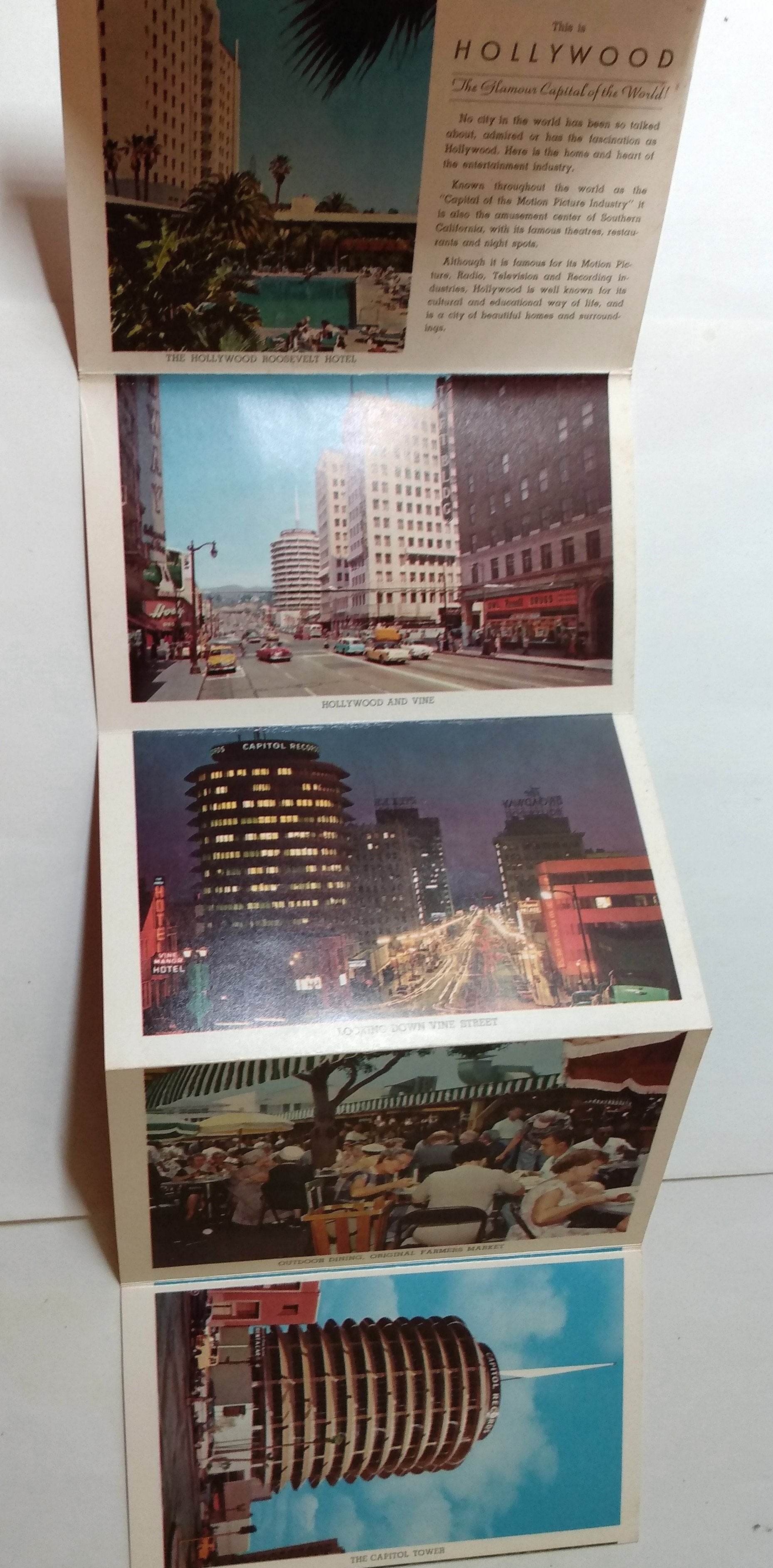 Hollywood California 1950's Postcard Booklet 14 Views - TulipStuff