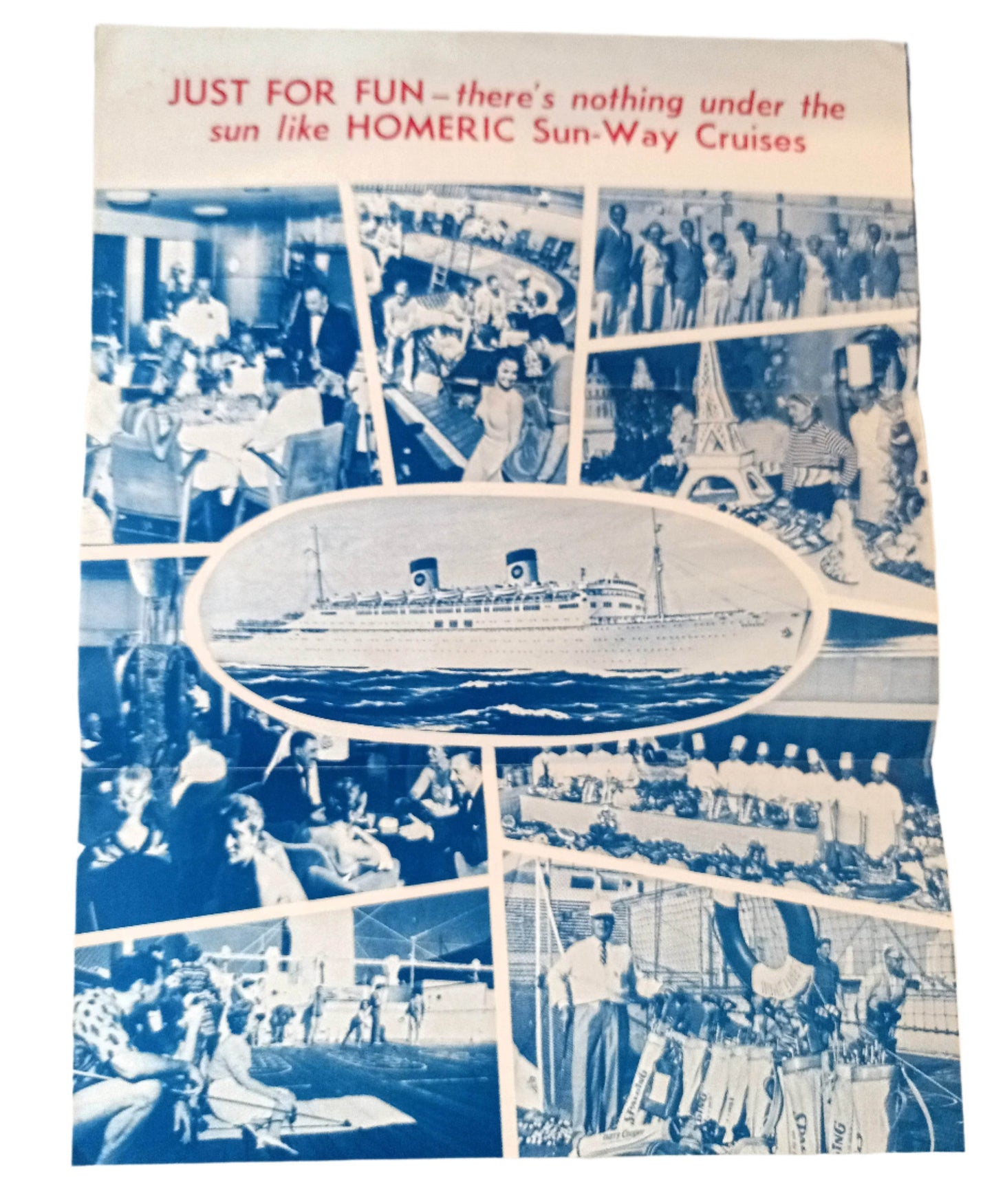 Home Lines ss Homeric 1963-64 Sun-Way West Indies Cruises Brochure - TulipStuff