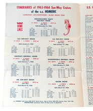 Load image into Gallery viewer, Home Lines ss Homeric 1963-64 Sun-Way West Indies Cruises Brochure - TulipStuff
