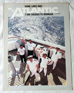 Home Lines mv Atlantic 1983 New York Bermuda 7-Day Cruises Brochure - TulipStuff