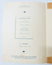 Load image into Gallery viewer, Home Lines ss Atlantic Luncheon Menu June 10 1954 ex-Matsonia - TulipStuff
