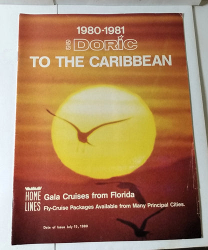 Home Lines ss Doric 1980-81 Gala Cruises Florida Caribbean Brochure - TulipStuff