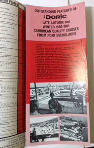 Home Lines ss Doric 1980-81 Caribbean Cruises Port Everglades Brochure - TulipStuff