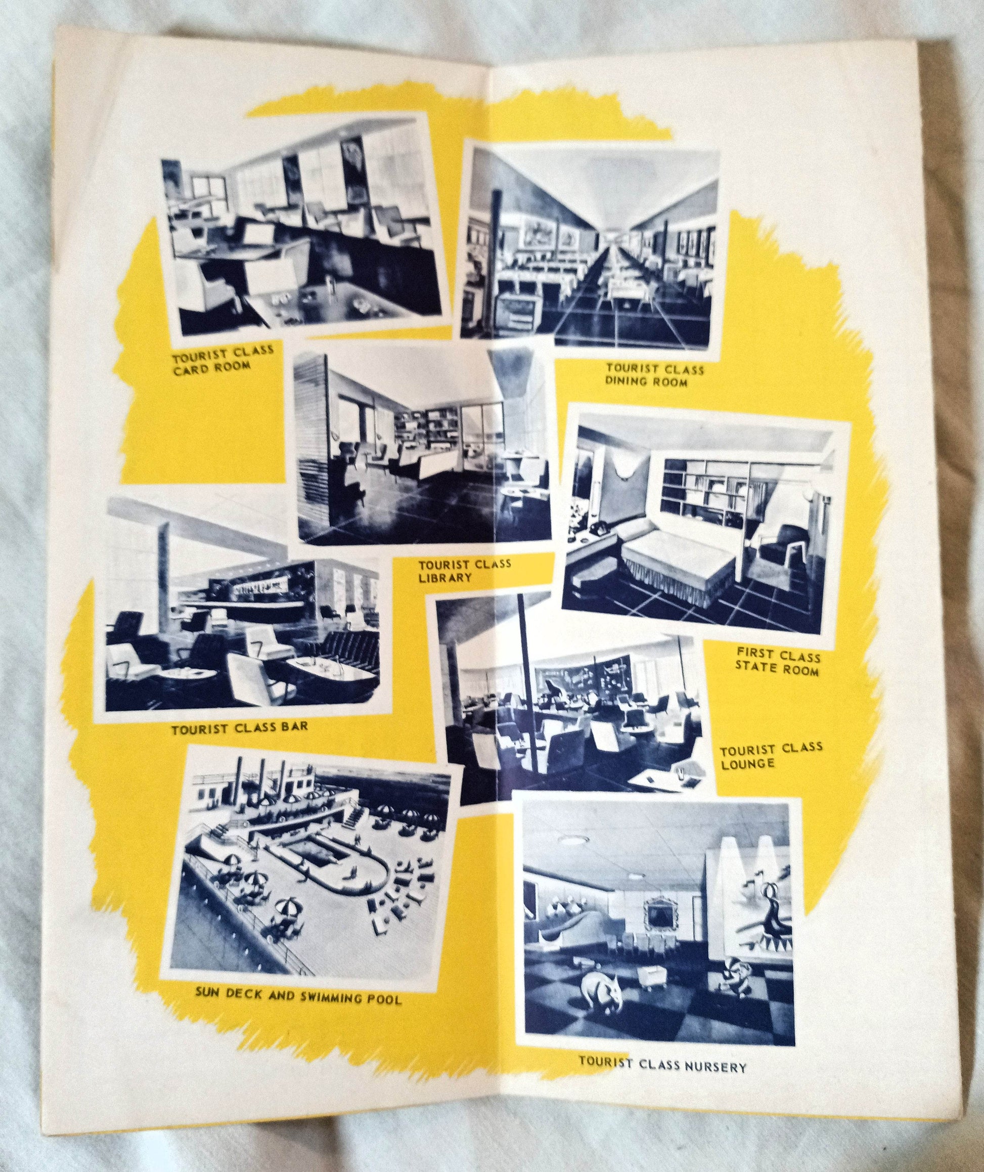 Home Lines ss Homeric Quebec Europe Brochure 1955 ex-Mariposa - TulipStuff