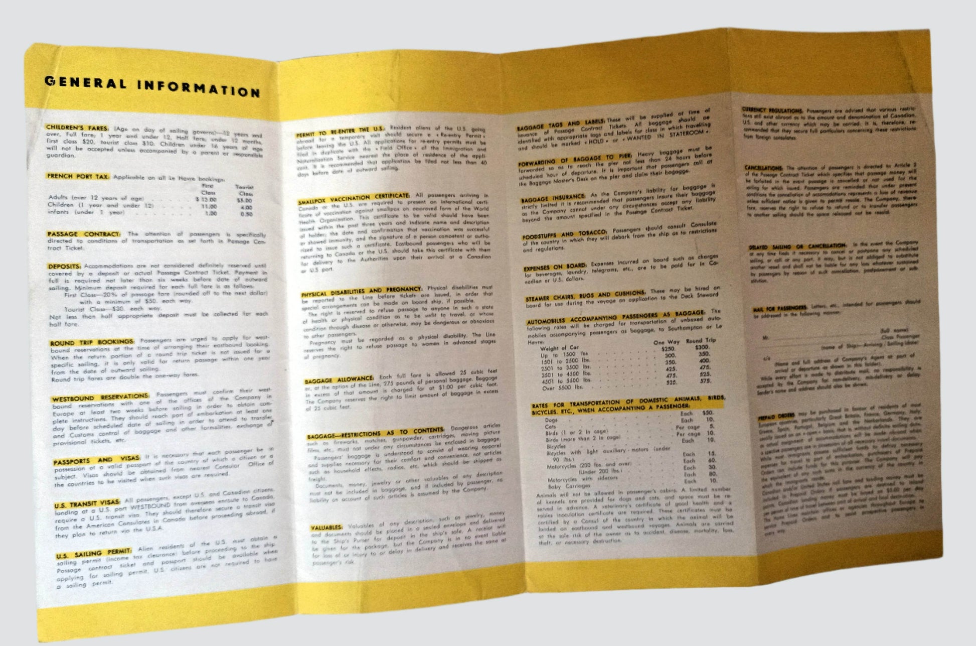 Home Lines ss Homeric Quebec Europe Brochure 1955 ex-Mariposa - TulipStuff