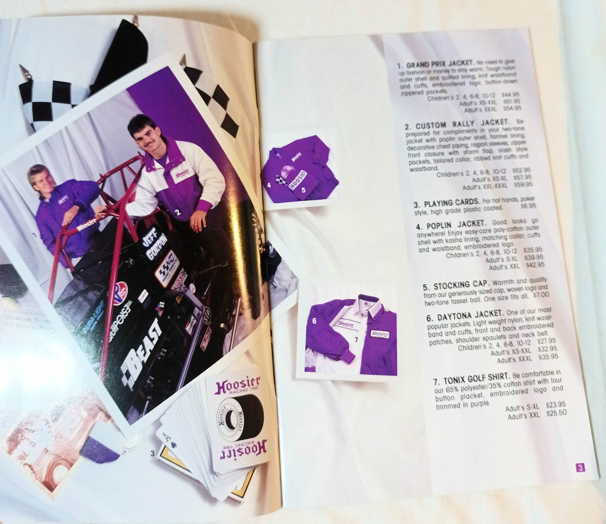 Hoosier Racing Tire 1991 Apparel Catalog Jeff Gordon - TulipStuff