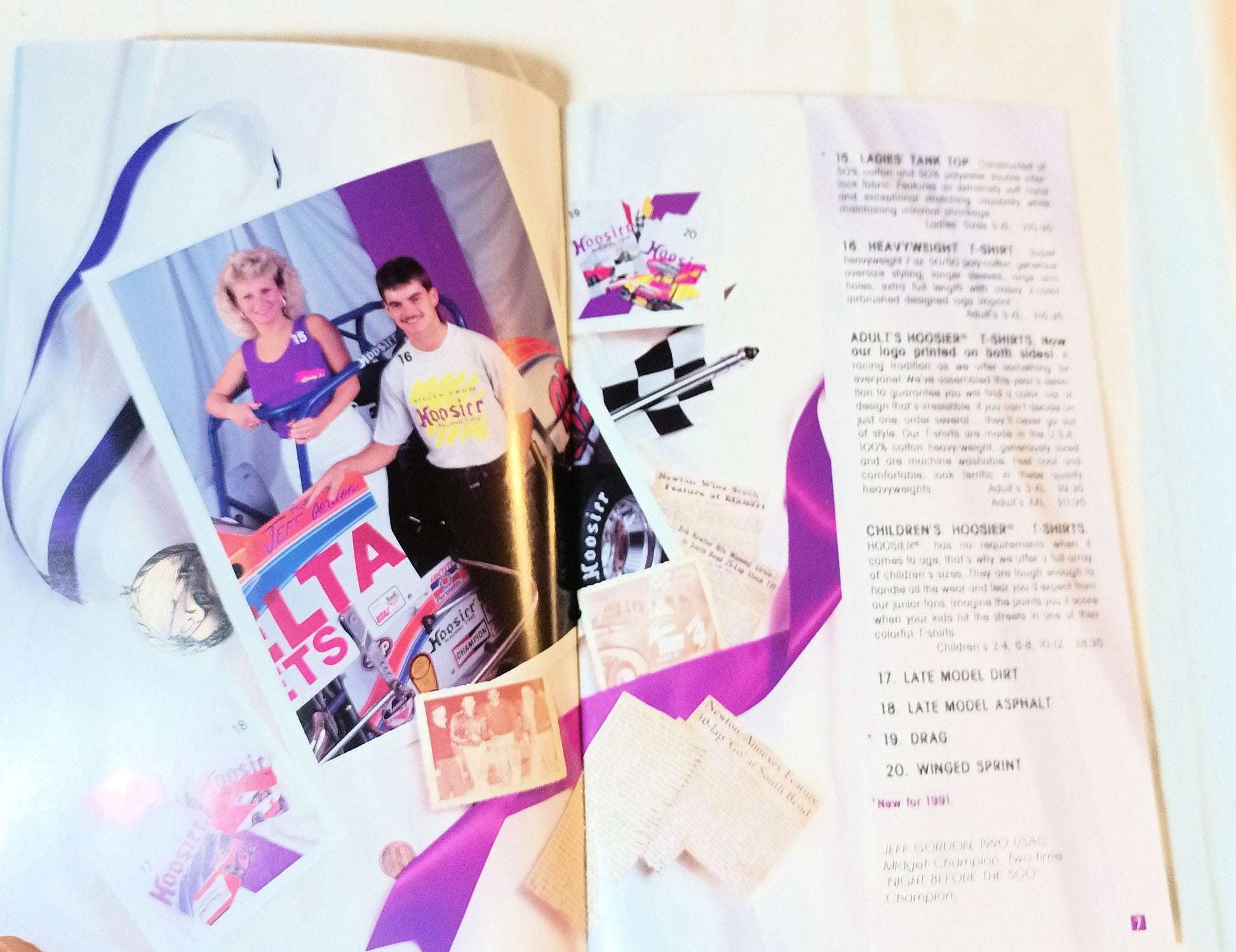 Hoosier Racing Tire 1991 Apparel Catalog Jeff Gordon - TulipStuff