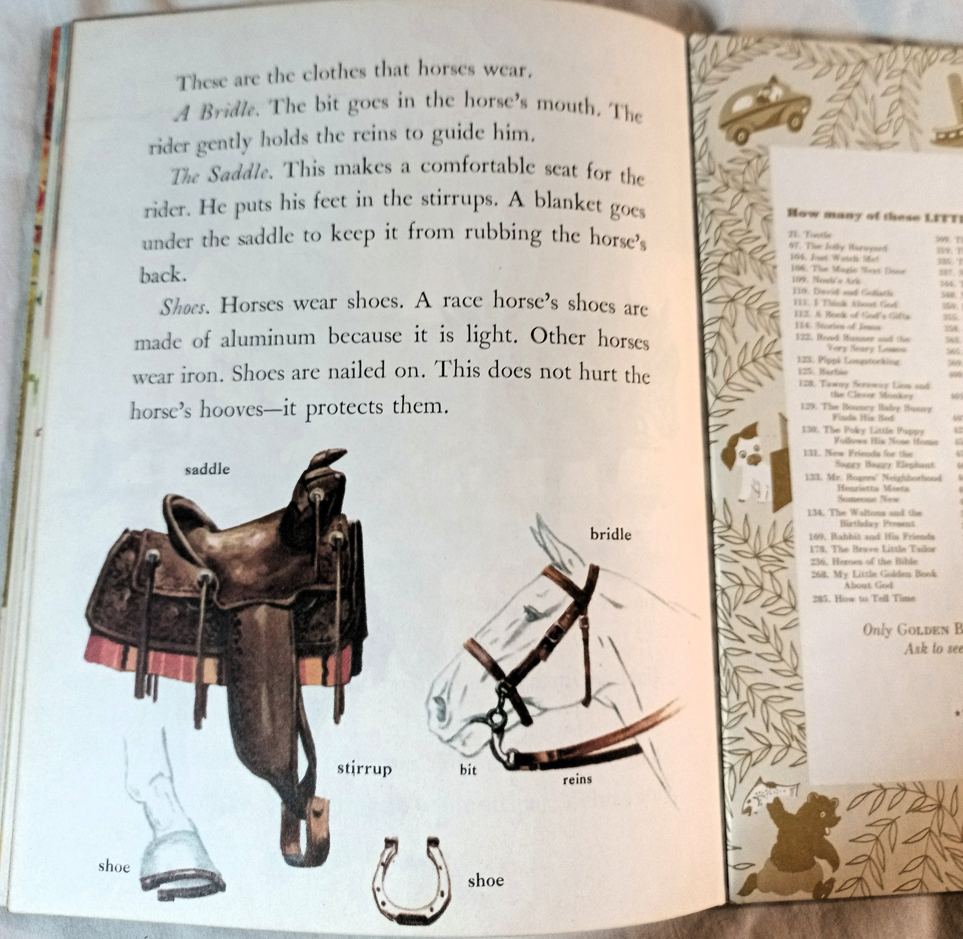 Horses Little Golden Book Blanche Chenery Perrin 1976 - TulipStuff