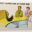 There's Always One At Every Bar Horse's Ass Humor Postcard 1960's - TulipStuff