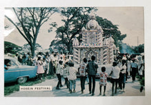 Load image into Gallery viewer, Hosein Festival Hosay Celebrations Tadjah Trinidad Postcard Late 1950&#39;s - TulipStuff
