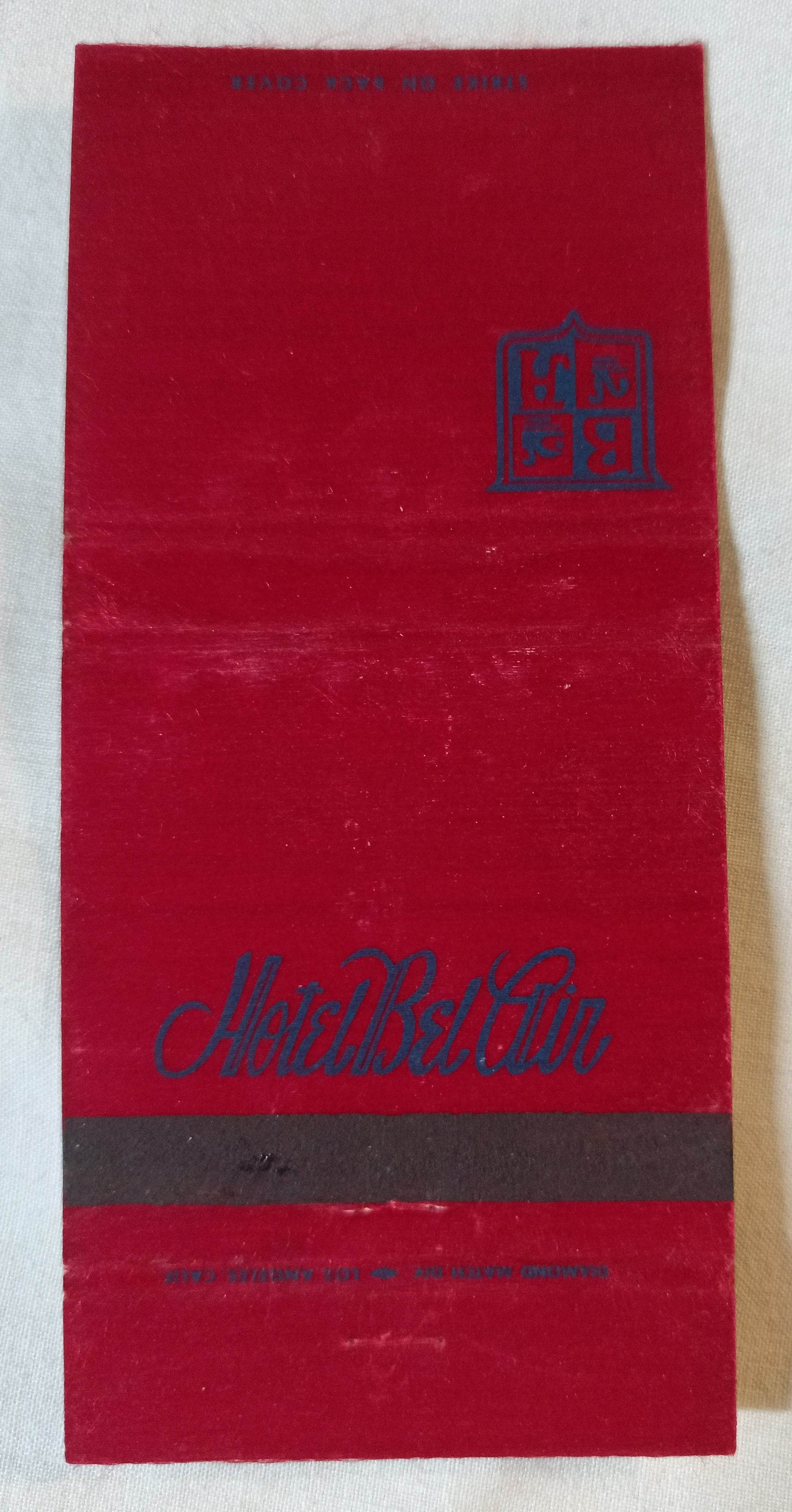 Hotel Bel-Air Los Angeles California Matchbook Cover 1970's - TulipStuff
