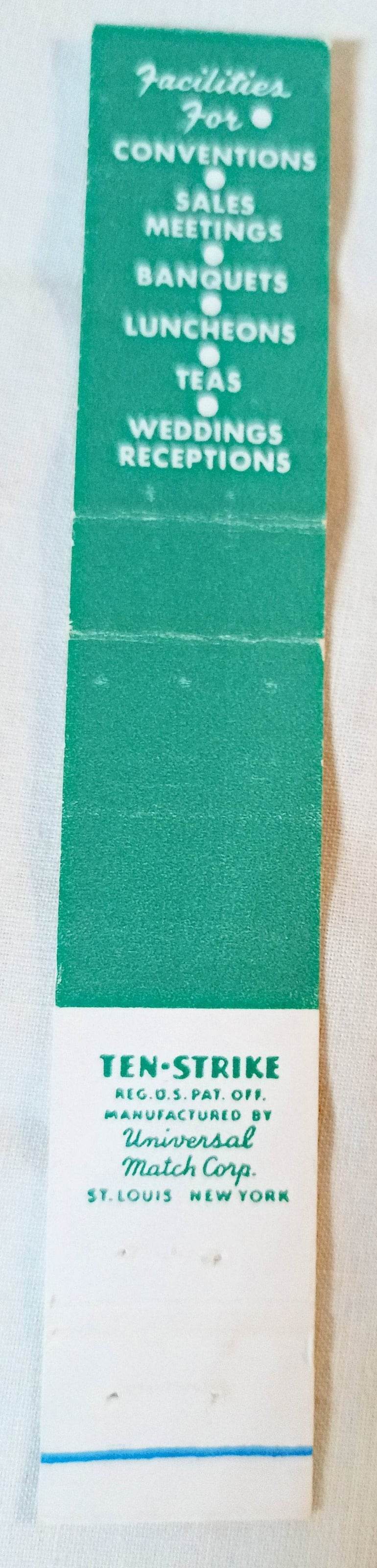 Hotel President Downtown Waterloo Iowa Matchbook Cover 1950's - TulipStuff