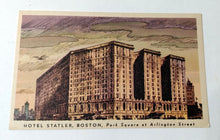 Load image into Gallery viewer, Hotel Statler Park Square Arlington St Boston Massachusetts Postcard 1930&#39;s - TulipStuff
