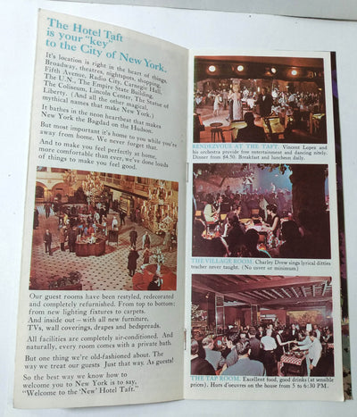Hotel Taft Times Square 7th Ave At 50th St New York City 1966 Brochure - TulipStuff