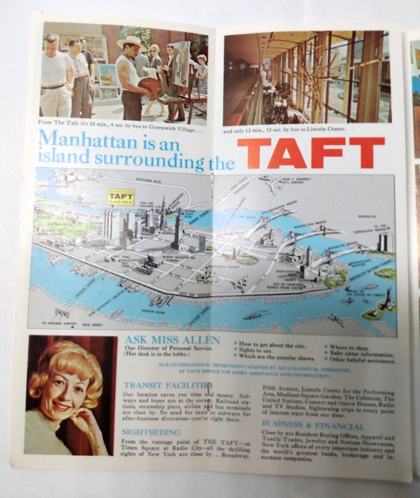 Hotel Taft Times Square 7th Ave At 50th St New York City 1966 Brochure - TulipStuff