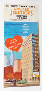Howard Johnson's Motor Lodge New York City 8th Ave Early 1960's Brochure - TulipStuff