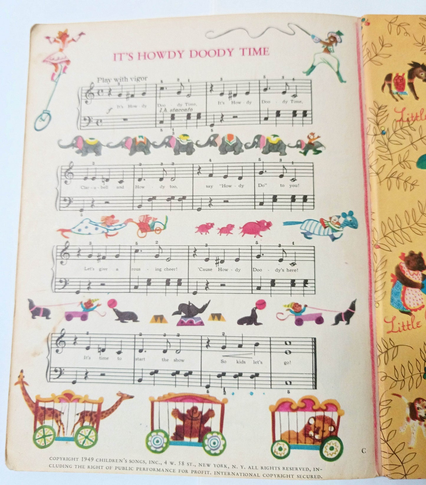 Howdy Doody's Circus Edward Kean Little Golden Book Hardcover 1950 - TulipStuff